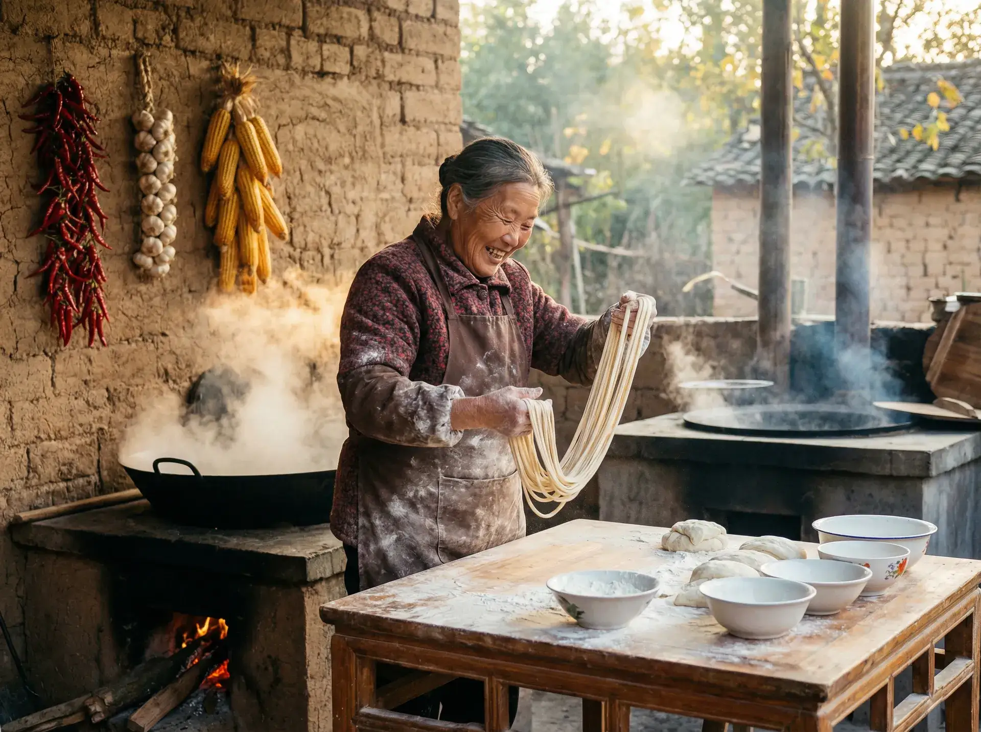 农家大嫂手擀面 - 龙虎门2 乡村美食